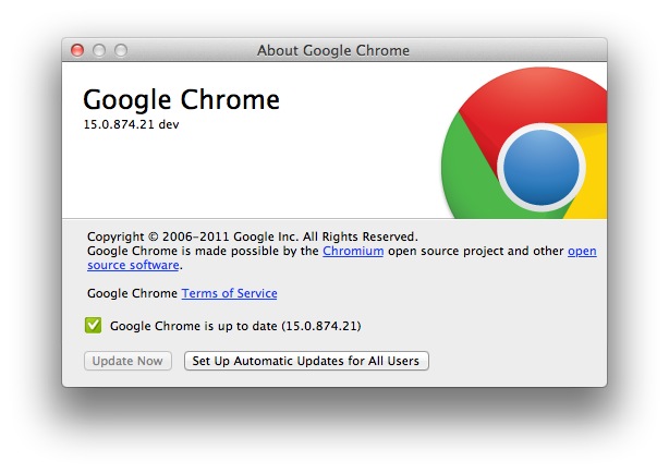 latest update for google chrome for mac